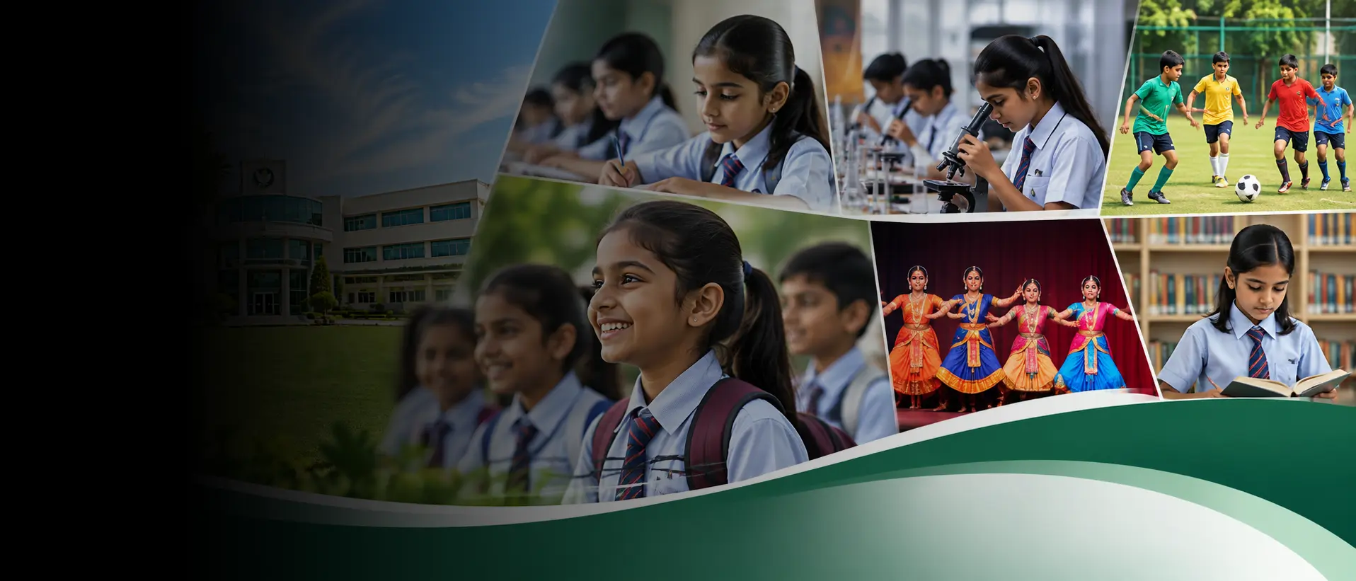 Green Valley Public School campus and students
